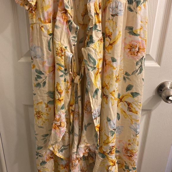 Wrap High Low Riffle Dress - Picture 2 of 6